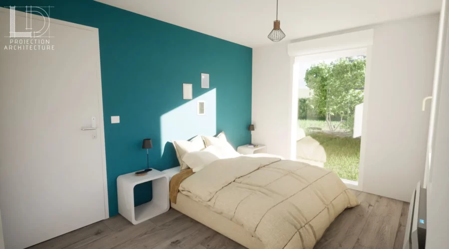 Visualisation 3D de la future chambre parentale